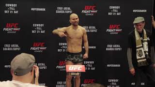 Artem Lobov  Weighin Gdansk Choo Choo MF [upl. by Analat637]