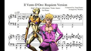 Il Vento DOro Golden Wind Requiem Version  Piano Arrangement [upl. by Acisse]