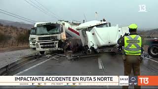 Impactante accidente registra en vivo matinal quotBienvenidosquot en Ruta 5 Norte [upl. by Plath853]