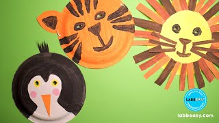 Paper Plate Animal Masks For Kids [upl. by Nyl729]