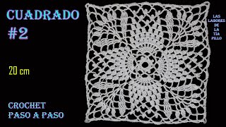 TAPETE CUADRADO 2 MANTEL  COLCHA  CROCHET Paso a Paso [upl. by Assirt]