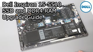 Dell Inspiron 1555105518 2021  SSD and RAM Upgrade Guide [upl. by Michaella855]