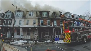 14FEB21 Row House Fire  2200 Blk Logan St  Harrisburg PA [upl. by Saffren748]