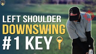 Left Shoulder Golf Downswing ➜ Hit Solid Iron Shots [upl. by Gran]