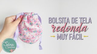 BOLSITA DE TELA REDONDA muy fácil  patrón gratuito [upl. by Oicaroh250]