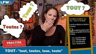 Practise your French TOUT  quotTout toutes tous toutequot [upl. by Vic]