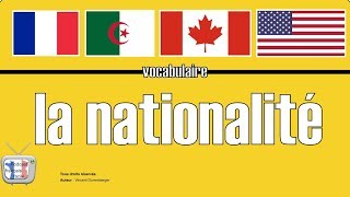 Apprendre le français  les nationalités vocabulaire niveau A1 [upl. by Trimmer]