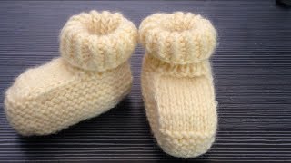 How To Knit Baby Booties Part1 For Beginners [upl. by Yojal]