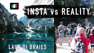 Lago Di Braies INSTAGRAM vs REALITY Most photographed lake in the Dolomites [upl. by Seftton]