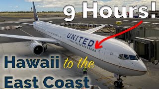 United Airlines 767400 First Class from Honolulu to Washington Dulles [upl. by Mikel]