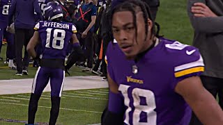 Justin Jefferson Reaction to Kirk Cousins Terrible Pass 😳 [upl. by Nuawed232]